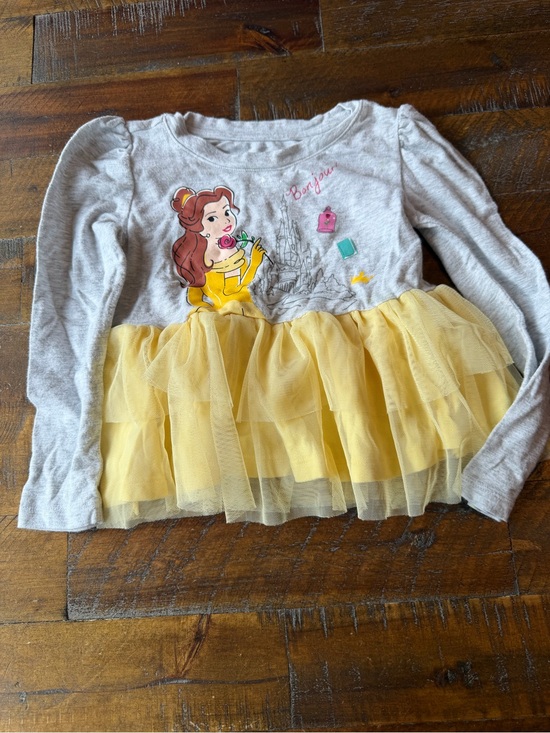 Little Sleepies Other - Little Sleepies Gray and Yellow Belle Tulle Long Sleeve Tee